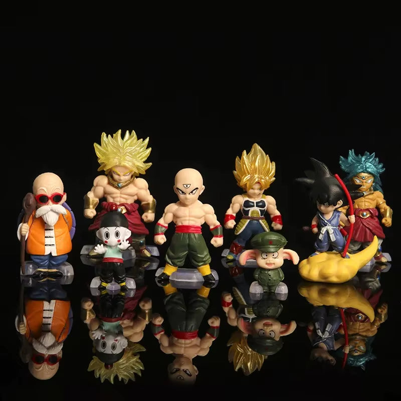 Dragon Ball Z Super Saiyan Son Goku Son Gohan Vegeta Broly Piccolo Majin Buu Action Figure Set Anime Figurines Model Gifts Toys