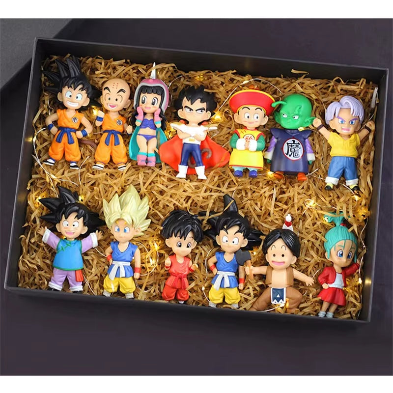 Dragon Ball Z Super Saiyan Son Goku Son Gohan Vegeta Broly Piccolo Majin Buu Action Figure Set Anime Figurines Model Gifts Toys