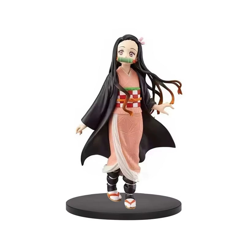 Anime Demon Slayer Figure Kamado Tanjirou Nezuko Action Figures Model Toys Zenitsu Figurine Inosuke Kimetsu No Yaiba Figura