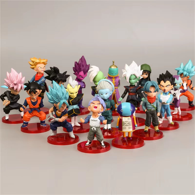 Dragon Ball Z Super Saiyan Son Goku Son Gohan Vegeta Broly Piccolo Majin Buu Action Figure Set Anime Figurines Model Gifts Toys