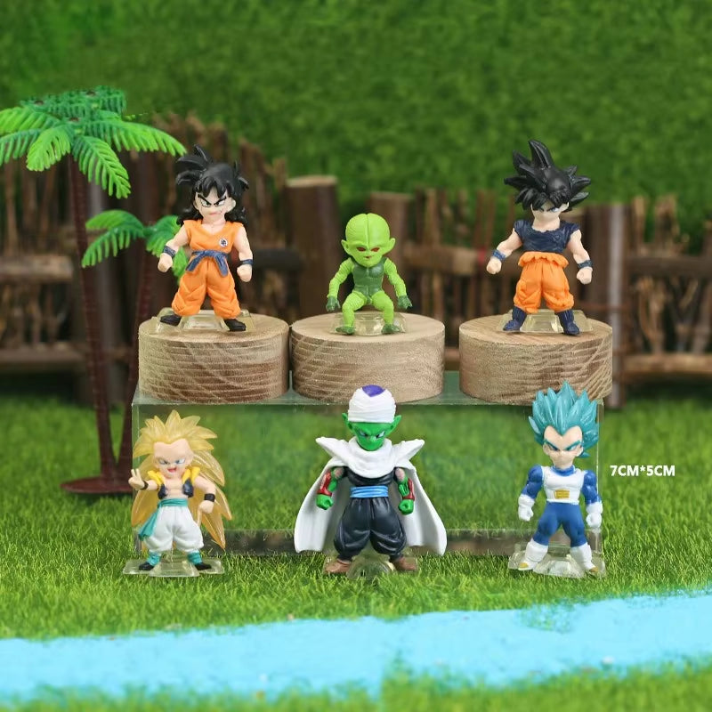 Dragon Ball Z Super Saiyan Son Goku Son Gohan Vegeta Broly Piccolo Majin Buu Action Figure Set Anime Figurines Model Gifts Toys