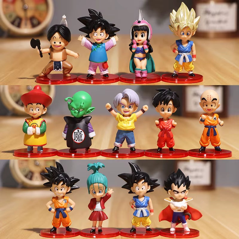 Dragon Ball Z Super Saiyan Son Goku Son Gohan Vegeta Broly Piccolo Majin Buu Action Figure Set Anime Figurines Model Gifts Toys